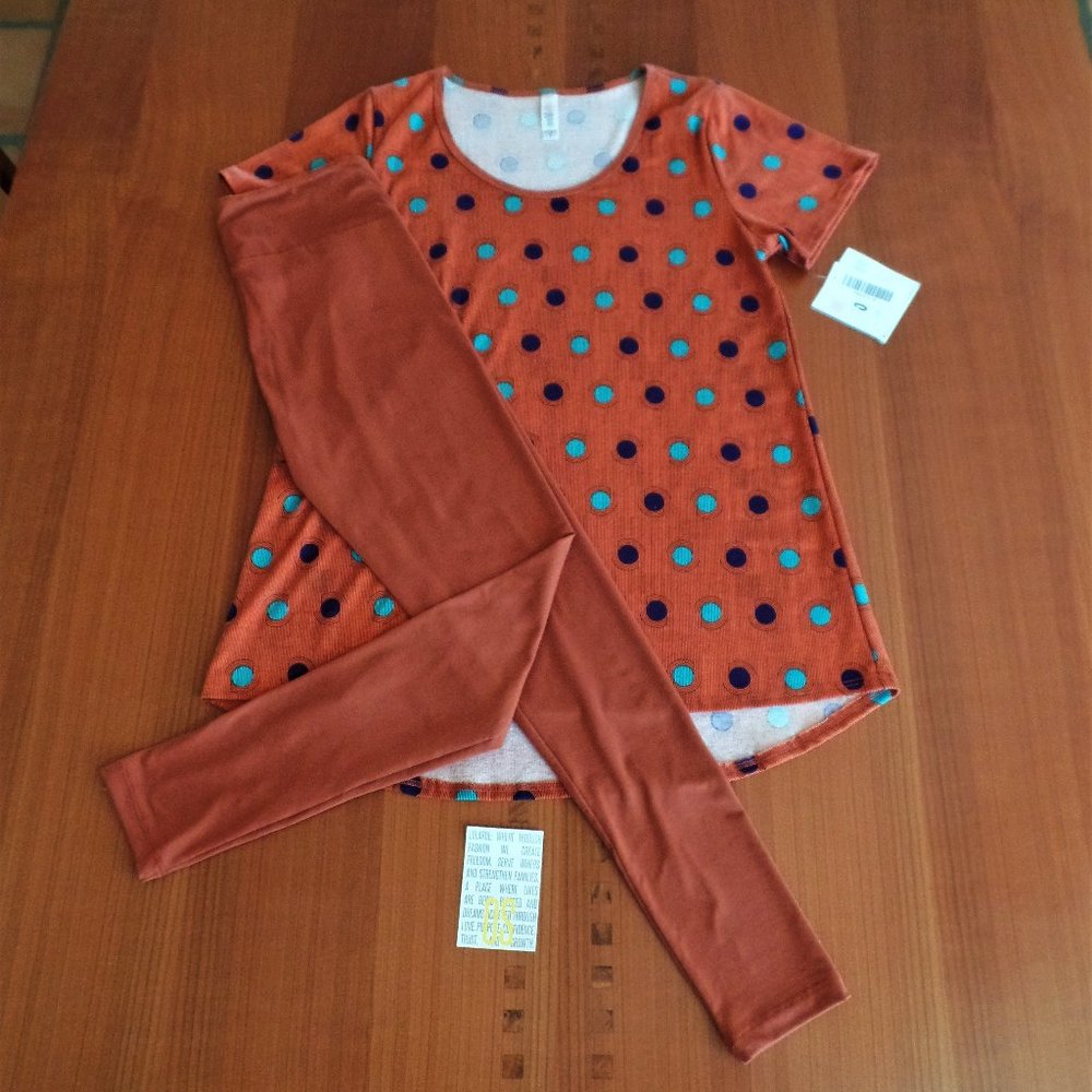 LULAROE! S- CLASSIC-T TOP & OS- LEGGINGS